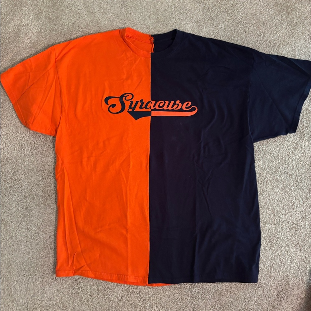 Orange and Navy Syracuse Split T-Shirt